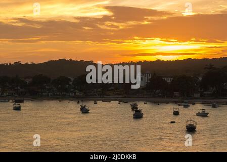 Ansicht der Itacare Village in Bahia Stockfoto