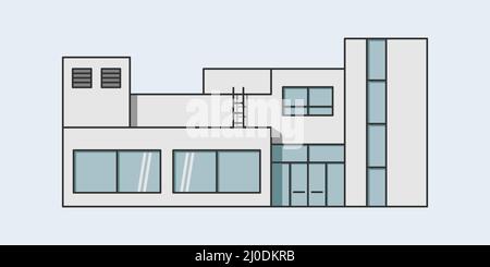 Fassade des Gebäudevektors Illustration Stock Vektor