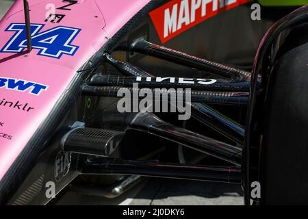 Sakhir, Bahrain. 18. März 2022. Alpine A522, F1 großer Preis von Bahrain auf dem Bahrain International Circuit am 18. März 2022 in Sakhir, Bahrain. (Foto von HIGH TWO) Quelle: dpa/Alamy Live News Stockfoto