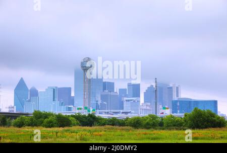 Überblick über die Innenstadt von Dallas Stockfoto