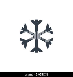 Schneeflocke-Symbol. Winterschneelement. Stock Vektor