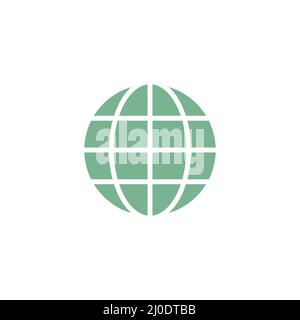 Globus-Symbol. World Wide Web Form Symbol. Planet Web-Zeichen. Stock Vektor