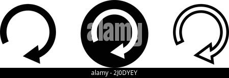 Symbole aktualisieren und recyceln. Laden Sie den Browser-Bildschirm neu. Editierbarer, bearbeitbarer Vektor. Stock Vektor
