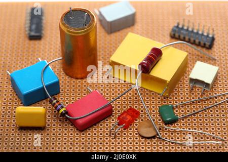 Elektrische Komponenten Stockfoto