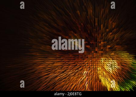 Abstrakter orangefarbener und brauner Hintergrund mit geprägten geometrischen Mustern Stockfoto