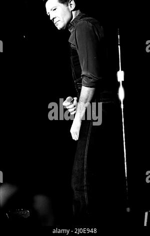 Sänger Jerry Lee Lewis beim Konzert auf dem Mayfair in Newcastle 14. Februar 1980 Stockfoto