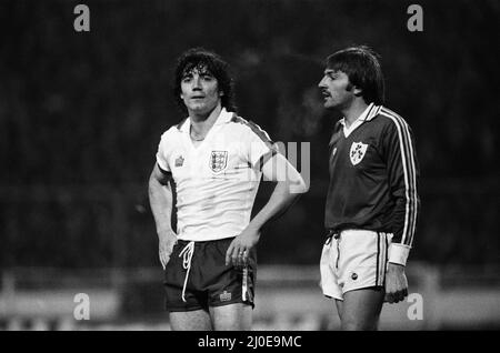 England / Republik Irland. UEFA European Championship Group 1. Endergebnis, 2-0 für England, 6.. Februar 1980. Stockfoto