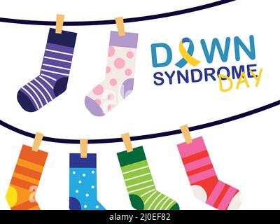 Down-Syndrom-Tag Stock Vektor