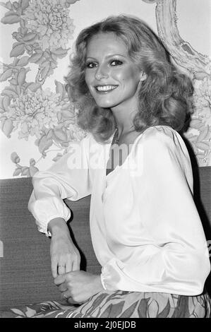 Cheryl Ladd, amerikanische Schauspielerin, die Kris Munroe in der Fernsehserie Charlie's Angels spielt, aufgenommen im Berkeley Hotel, Knightsbridge, London, 5.. Mai 1978. Sie ist in London für einen Gastauftritt auf der Muppet Show. Stockfoto