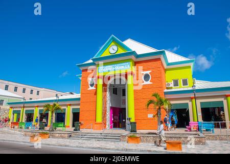 Nassau Straw Market an der Bay Street im historischen Stadtzentrum von Nassau, New Providence Island, Bahamas. Stockfoto