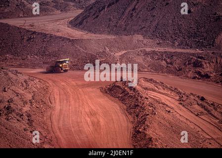 Ansicht der Eisenerzmine, Zouerat, Mauretanien Stockfoto