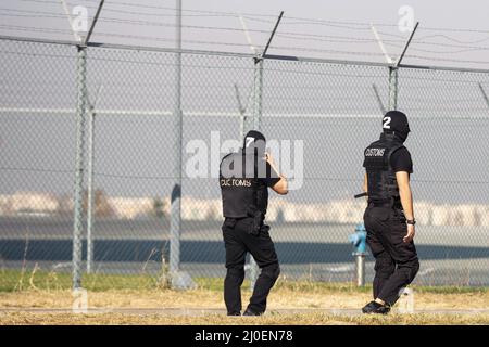 Zoll- und Grenzschutzbeamte Stockfoto