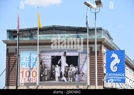 Boston Fish Pier in Massachusetts Stockfoto