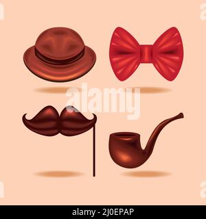 „Fathers Day Icons“-Sammlung Stock Vektor