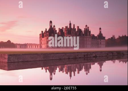 Chateau Chambord am Nachmittag Loiretal, Frankreich. Stockfoto