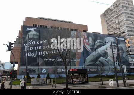 Gebäude des ehemaligen jugoslawischen Verteidigungsministeriums, 1999 von der NATO bombardiert. Belgrad, Serbien Stockfoto