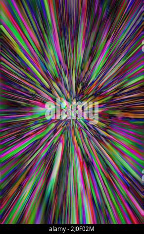 Ein abstraktes irisierendes Burst-Hintergrundbild. Stockfoto