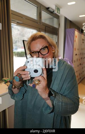 Lilo von Kiesenwetter beim mates Date Influencer Event während der Mercedes-Benz Fashion Week Berlin März 2022 in der Berliner Freiheit. Berlin, 15,03. Stockfoto