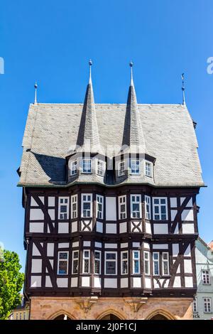 Historisches Rathaus in Alsfeld im Bezirk Vogelsberg in Mittelhessen, Deutschland Stockfoto