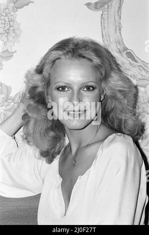 Cheryl Ladd, amerikanische Schauspielerin, die Kris Munroe in der Fernsehserie Charlie's Angels spielt, aufgenommen im Berkeley Hotel, Knightsbridge, London, 5.. Mai 1978. Sie ist in London für einen Gastauftritt auf der Muppet Show. Stockfoto