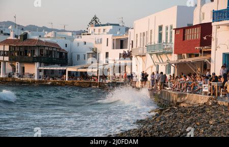 Klein-Venedig, Insel Mykonos, Griechenland Stockfoto