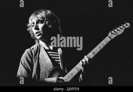 Andy Summers von der Polizei hat hier in der ersten Nacht des Reading Rock Festivals 1979 am 24.. August 1979 auftreten sehen Stockfoto