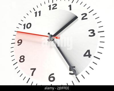 Schnell laufende Uhr - die Zeit vergeht Stockfoto