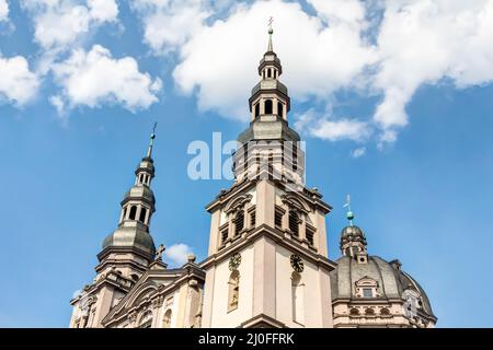 Kloster Haug - Kirche in WÃ¼rzburg, Unterfranken Stockfoto