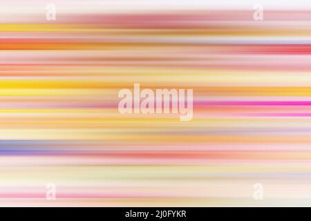 Unscharfer abstrakter Regenbogen-Hintergrund in Pastellfarben mit horizontalen Streifen Stockfoto