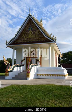 Lao Buddha Ariyamedtaram Tempel in Morris, Connecticut Stockfoto