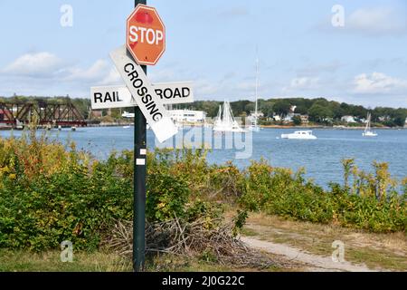 Downtown Portland in Maine Stockfoto