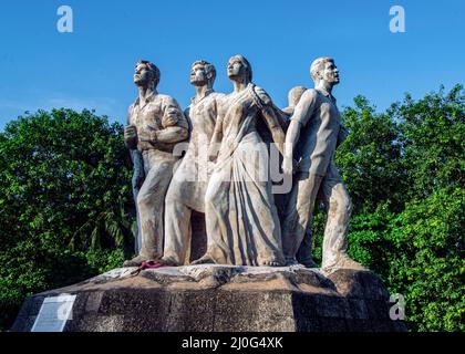 Raju Memorial Skulptur. Stockfoto