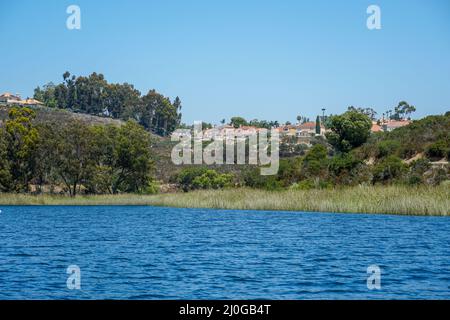 Miramar Reservoir in der Scripps Miramar Ranch Gemeinde, San Diego, Kalifornien. Stockfoto