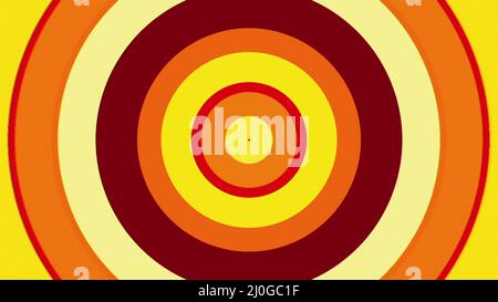 Bunter Rundtunnel mit radialen Streifen, computergeneriert. 3D-Rendering des abstrakten Hintergrunds des Übergangs Stockfoto