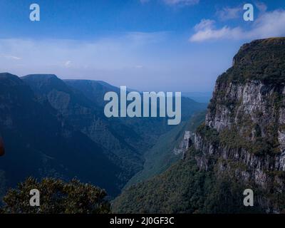 Schöne Aussicht auf den Canyon Fortaleza, Südbrasilien Stockfoto