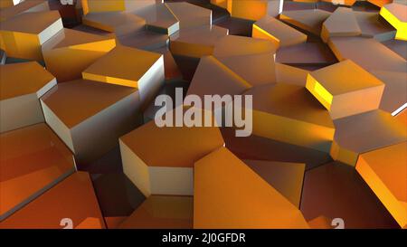 Gesprungene Polygone Oberfläche abstrakter Hintergrund. Stockfoto