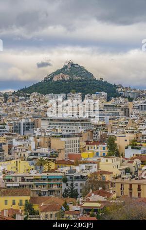 Atenas Aerial View Stadtbild Stockfoto
