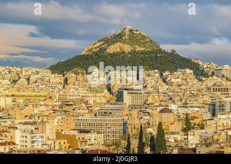 Atenas Aerial View Stadtbild Stockfoto