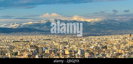 Atenas Aerial View Stadtbild Stockfoto