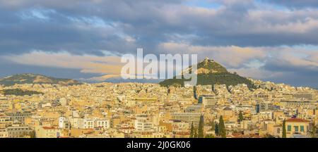 Atenas Aerial View Stadtbild Stockfoto