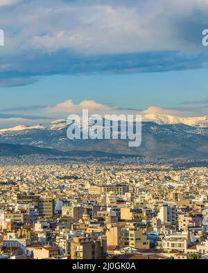 Atenas Aerial View Stadtbild Stockfoto