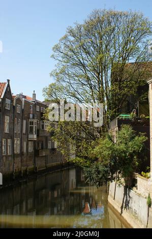 Schöne Aufnahme des Stadtbildes von Dordrecht in den Niederlanden Stockfoto