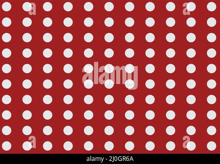 Bunte Seemleass Polka Punkte Muster roten Hintergrund vintage Stock Vektor