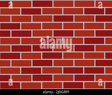 Rote Backsteinwand Vektor nahtlose Hintergrund-Tapete Stock Vektor
