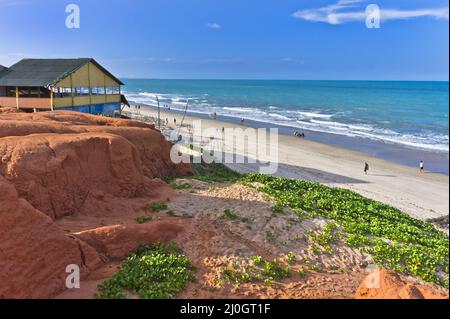 Canoa Quebrada, tropischer Strandblick, Fortaleza, Brasilien, Südamerika Stockfoto