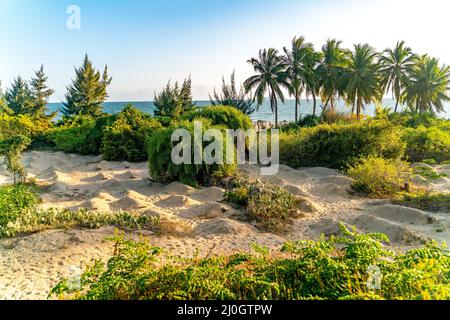 Der atemberaubende Blick auf Sanya Beach auf Hainan, China Stockfoto