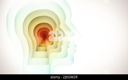 Konzeptuelles Bild des menschlichen Geistes Stockfoto