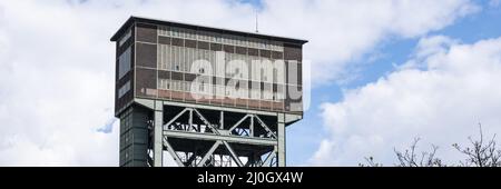 Schafkopf-Turm des Kohlebergwerks Minister Stein, Dortmund, Ruhrgebiet Stockfoto