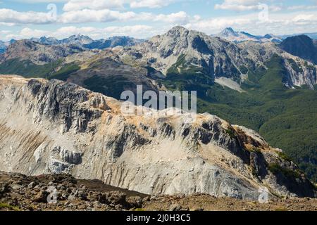Tronador-Vulkan und Gletscher Stockfoto