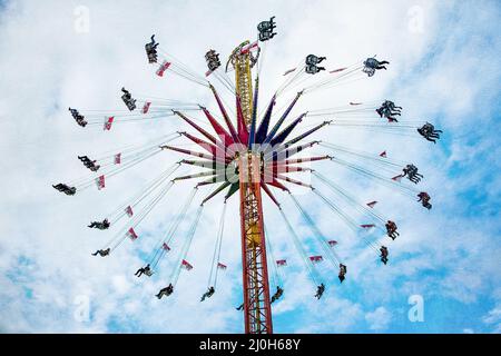 Ein großer Herbstmarkt Stockfoto